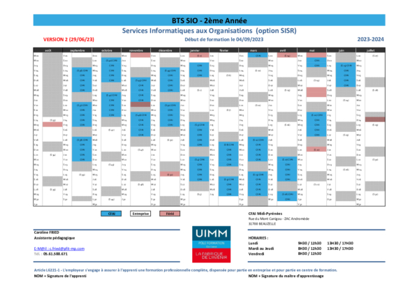 2023 24 BTS SIO2Toulouse Pôle Formation UIMM Occitanie